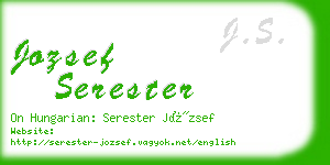 jozsef serester business card